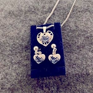 Silver Plated Necklace and earring set | Made in Holland